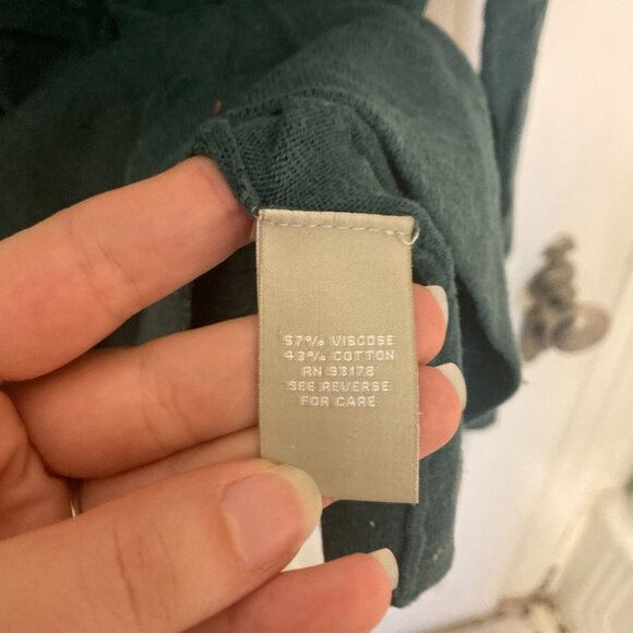 Stretchy Soft Joan Vass Emerald Green Turtleneck Sweater - Picture 5 of 6